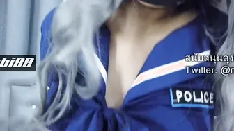 Thai voice banged stunning police chick Fucked Thai cumshot police officer riding gigantic penis