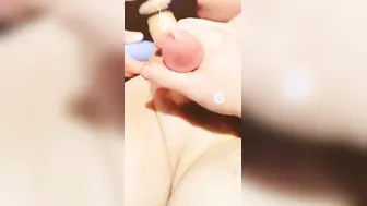 Making my slave take my penis again until he ejaculates twice 