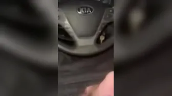 Red headed mom blows off cock inside vehicle.