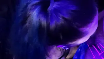 Thick gothic girlfriend is hungry for penis down her throat