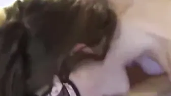 Bombshell beauty getting screwed by huge white dick