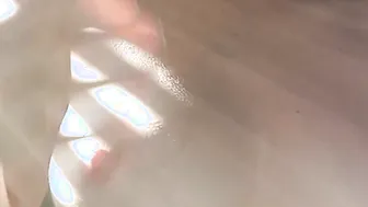 50s house ex-wife spitting on boobies and rubbing vagina 1 leg on bathroom