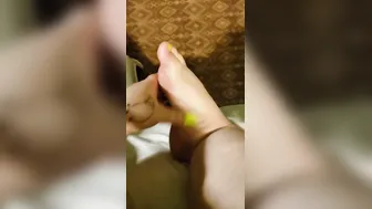 Small fat foot gets lotion