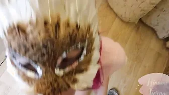 chick wanted a cake but boy convinced her to suck