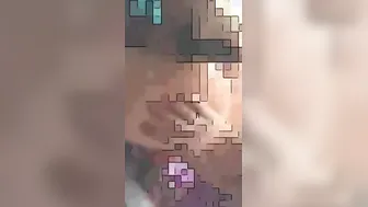 My gf fucks my bubble but with huge ebony sex toy