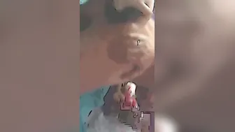 My gf fucks my bubble but with huge ebony sex toy