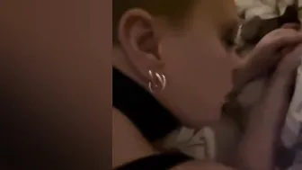 Red Head offer fellatio getting fuck  first anal