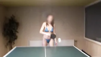 Table tennis pov with Bae woman - good booty at one:20 and Matrix abilities at one:56