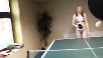Table tennis pov with Bae woman - good booty at one:20 and Matrix abilities at one:56
