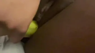 Fucking my tight barely legal year mature vagina with a banana
