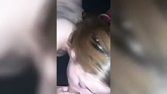 White chick blows penis while being fingering