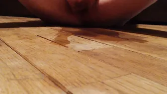 Desperate Twat Pee all Over Floor