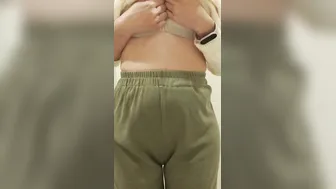 Desperate peeing holding wetting myself and cumming through my favorite pant