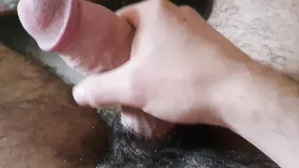 Huge cock squirts all over with cum