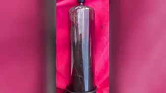 Big Black Dick jerking off and use a dick pump before cum