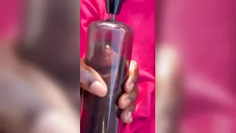 Big Black Dick jerking off and use a dick pump before cum