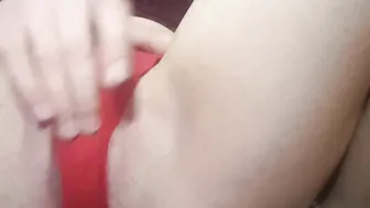 Huge contractions of snatch orgasm