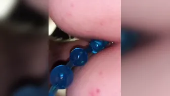 Btrsctchbnny porn video – Daddy shoves 6 beads into my butt while he fucks my twat
