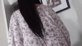 Stepson gets his breakfast into bed from his stepmom