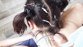 CUM ON PONYTAIL