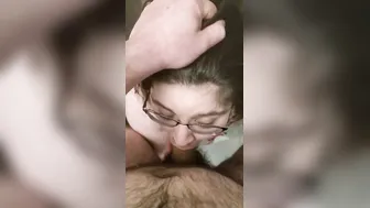 Thick mom Gags on and Worships His Dick