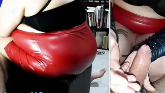 Full session with BBW Lover: Face sitting buttdrops assjob fucking hand job until cummed inside pvc