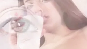 Little Lupe with tiny titted and rubbing her Snatch