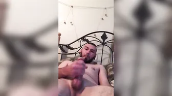 A 23 year mature Masturbating his huge cock