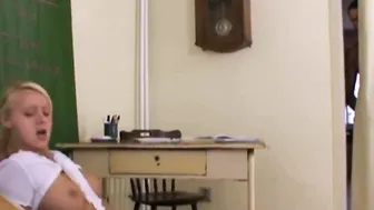 Classroom sex with very turned on girls eager for rough dicks