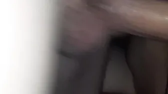 View how much this fat booty twat squirts on my huge penis and nuts. Whos next.