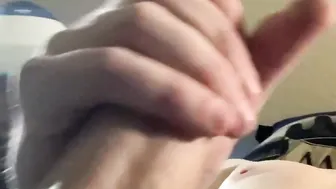Cecil Thin jerks off his morning wood inside pajamas