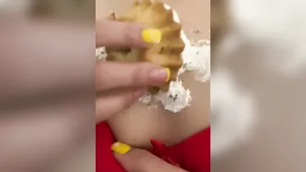 Sweet cupcake on titts