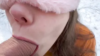 Blown among the pines into the woods. Cum inside the mouth