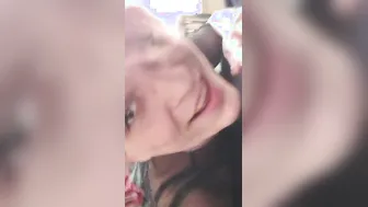 T-Girl getting railed while watching Sissy Joi porn