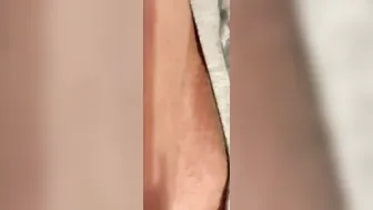 Skank plays with dripping snatch through her underwear til she ejaculates