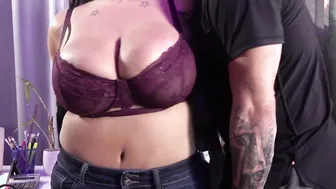 Naturally big boobed inked Goddess Samantha Mack getting plowed