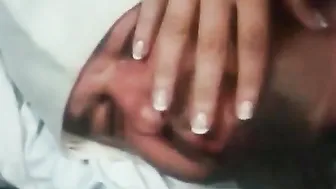 Crazy Hot adorable dark haired cunt with mouth with gigantic boobies ride penis and