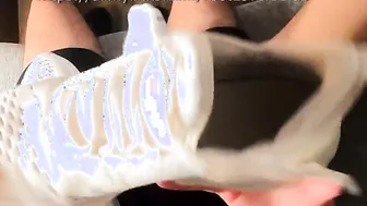 Pov Gym Soles After Workout Hispanic Delilahs Shoe Sock Removal