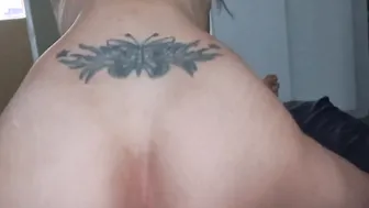 South black white snatch rides cock