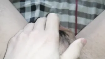 finished having fun with his gigantic nuts