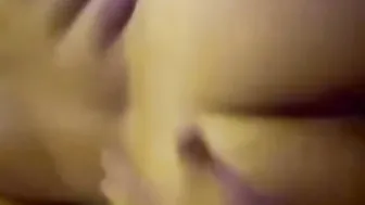 Huge butt gets gigantic deep penis down doggy style