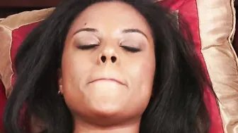 Hottie black Alia Starr uses toy on leaking twat