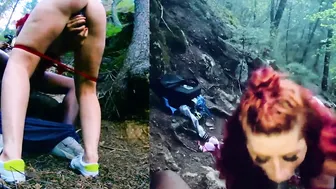Red Head Ride Her 1st Gigantic African Penis Into Outdoors