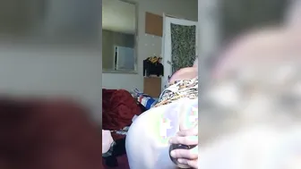 Blonde milf boned her own butt