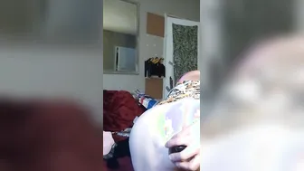 Blonde milf boned her own butt