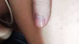 Female condom using tutorial and cum into