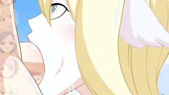 Erza x Lucy Blows Cock