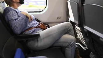 Getting Horny porn video – Crossed legs orgasm on a train