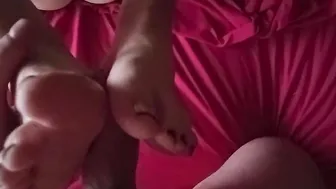 She give me his first devils pedicure