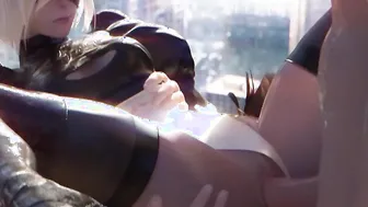 [ WOPA ] - Double penetration hardcore sex with Automata NieR 2b - (3D HD + ASMR)